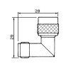 GBC 30.4066.00 - TNC male to TNC female 90° adapter Adaptors Onetrade GBC 30.4066.00 - TNC male to TNC female 90° adapter Adaptors Onetrade